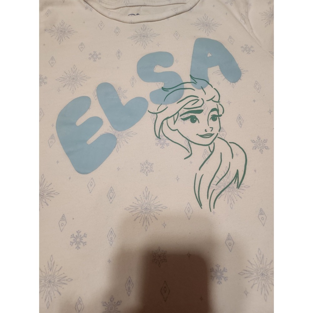 Girls Disney Frozen "ELSA", Long Sleeve, Flare T- Shirt With Snowflakes -XL(12) - Picture 2 of 8
